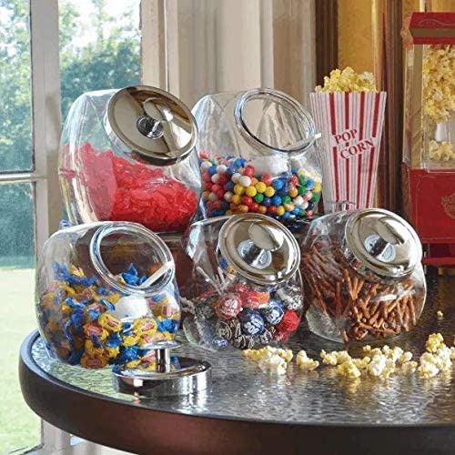 Anchor Hocking Glass 1/2 Gallon Penny Candy Jar w/Chrome Cover - Premium Home from Chabrias Ltd - Just £14.99! Shop now at Chabrias Ltd