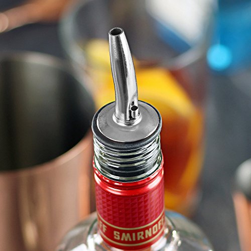 Chabrias Ltd Stainless Steel Fast Free Flow Liquor Spirits Pourer Speed Pourers Wine Bottle Spirits Pourers Tapered Spout for Olive Oil Coffee Syrup Vinegar Bottles - Premium Kitchen from Chabrias Ltd - Just £4.99! Shop now at Chabrias Ltd