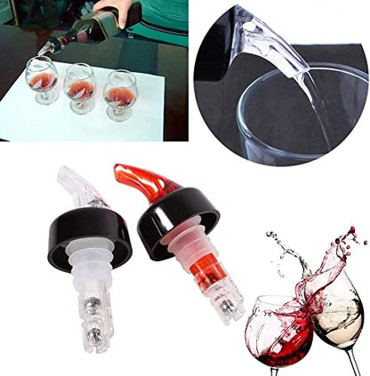 Bottle Pourers, Set of 6 25ml Quick Shot Spirit Measure Pourer Spouts Drinks Wine Cocktail Alcohol Automatic Dispenser Home Bar Tools Made in England by Chabrias Ltd - Premium Kitchen from Chabrias Ltd - Just £12.99! Shop now at Chabrias Ltd