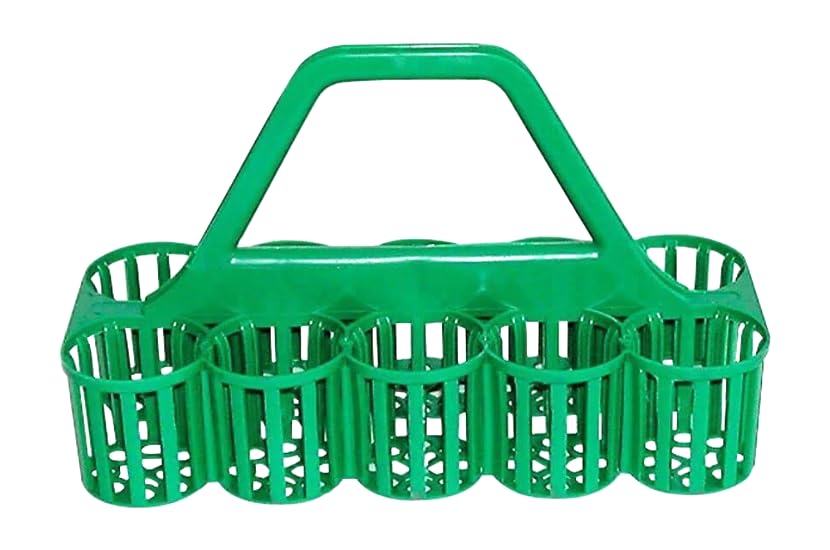 Chabrias Ltd Green Plastic Basket for Glass Bottle Carrier - Bottle Holder for Easy Transport and Storage Perfect for Pubs Beer Gardens - Premium Luggage from Chabrias Ltd - Just £99.99! Shop now at Chabrias Ltd