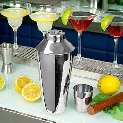 Premium 3 Piece Stainless Steel Cocktail Shaker Set with Built-in Strainer, 28 oz (795ml) – Professional Mixology Bartender Kit for Home Bar, Leak-Proof, Dishwasher Safe, Durable Barware - Premium Kitchen from Chabrias Ltd - Just £8.54! Shop now at Chabrias Ltd