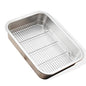 2X Stainless Steel Polished Baking Trays 31cm & 40cm with Rack by Chabrias LTD - Premium Kitchen from Samuel Groves - Just £20.89! Shop now at Chabrias Ltd
