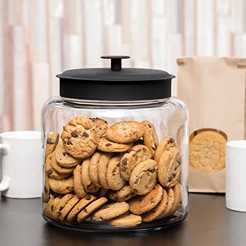 Anchor Hocking 96712 Mini Montana Jars With Black Metal Covers, 96 Ounce - Premium Home from Chabrias Ltd - Just £29.99! Shop now at Chabrias Ltd