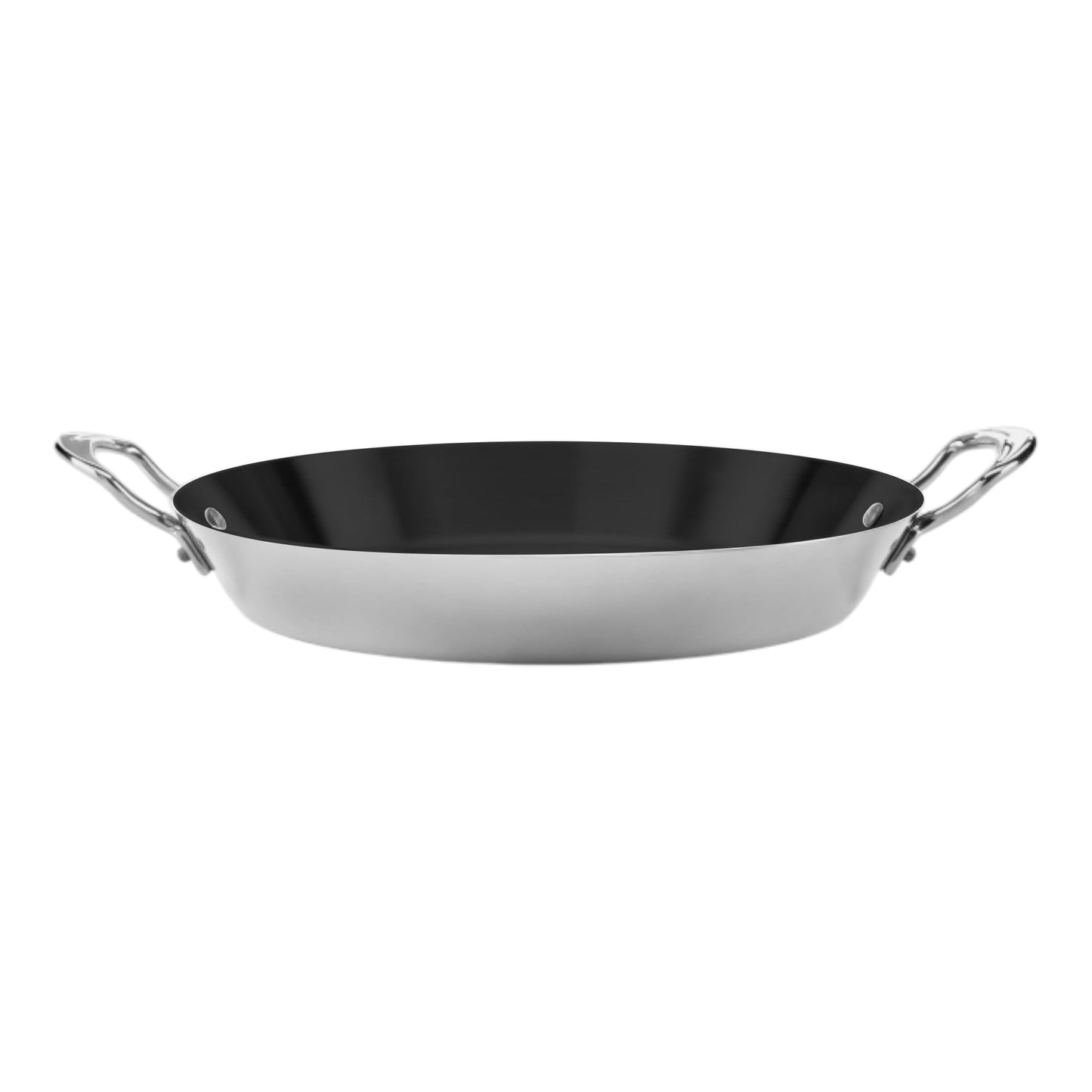 Samuel Groves Stainless Steel Non Stick 3-Ply Paella Pan – Rapid Heat Distribution, Durable Design, Riveted Handles, Induction Compatible, UK Made - Premium Kitchen from Samuel Groves - Just £85.49! Shop now at Chabrias Ltd