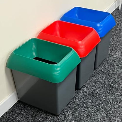 Chabrias Ltd 30 Litre Set of 3 Recycling Waste Bin With Lid & Logo - Made in England From 100% Recycled Plastic - Premium BISS from Chabrias Ltd - Just £69.99! Shop now at Chabrias Ltd