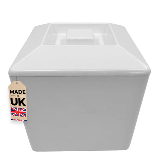 5 Litre Square Plastic Ice Bucket With Lid Double Walled Insulation White - Premium Kitchen from Chabrias Ltd - Just £14.24! Shop now at Chabrias Ltd