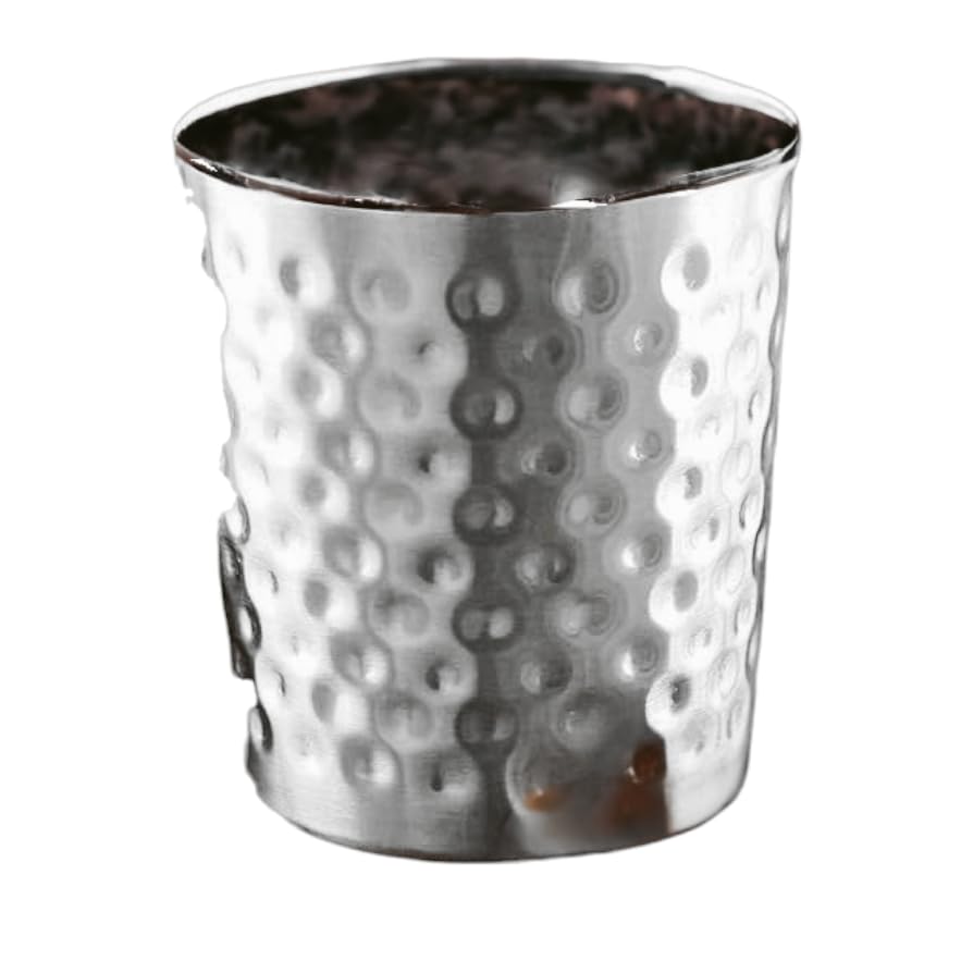 Chabrias Ltd Chip Cup Hammer Stainless Steel 8x8cm - Pack of 12 - Elegant and Durable Food Serving Pot Snack Serving Cups Brand - Premium Kitchen from Chabrias Ltd - Just £49.99! Shop now at Chabrias Ltd