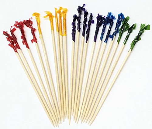 AILEXI 500 counts Sandwich Frill Picks AILEXI Cocktail Sticks Fruit Sticks and Toothpicks 10 cm - Assorted colors - Premium Kitchen from Chabrias Ltd - Just £5.99! Shop now at Chabrias Ltd