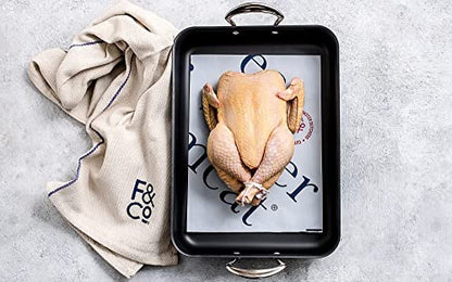 Mermaid Bakeware Hard Anodised Roasting Dish Tray with Classic Handles Made in England - Premium Kitchen from Samuel Groves - Just £106.88! Shop now at Chabrias Ltd