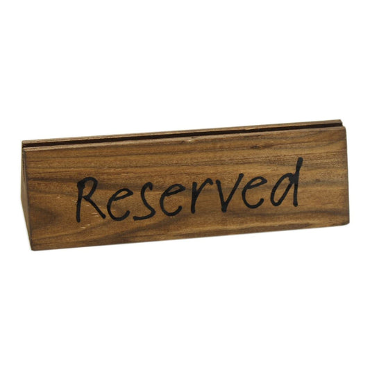 Chalkboards UK Reserved Signs, Wood, Dark Oak - Premium Home from Chalkboards UK - Just £18.99! Shop now at Chabrias Ltd