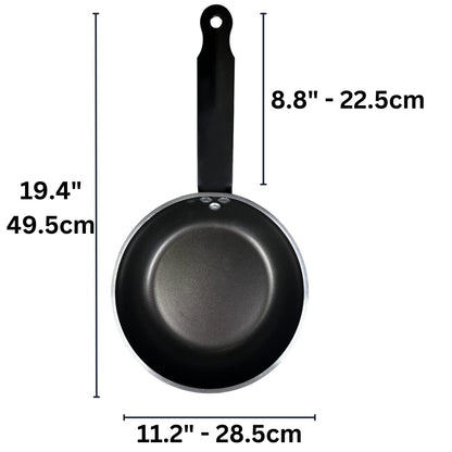 Chabrias Professional Heavy Duty Non Stick Frying Pan 4mm Aluminium - Black/Silver Made in England - Premium Kitchen from Chabrias Ltd - Just £19.94! Shop now at Chabrias Ltd