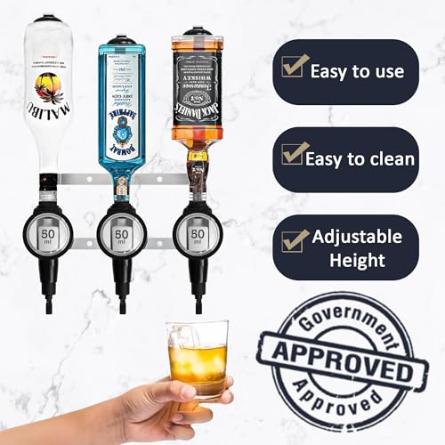 Chabrias Ltd Professional 1/2/4/6 Bottle Optics for Spirits - UK Made Bar Butler Shot Measure Bracket Alcohol Wine Upside Down Drink Dispenser Home bar Garage Man cave - Premium Home from Chabrias Ltd - Just £24.99! Shop now at Chabrias Ltd