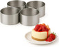 Food Presentation Rings Set of 4 - Stainless Steel Mousse & Cake Rings (70 x 35mm)