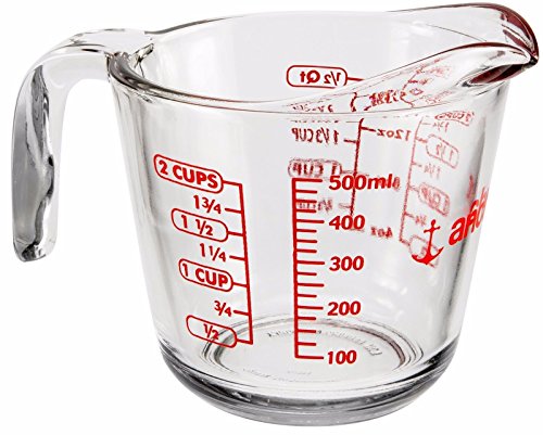 Anchor Hocking 500ml Glass Measuring Jug With Pint & Cups Measurements - Premium Home from Chabrias Ltd - Just £7.99! Shop now at Chabrias Ltd