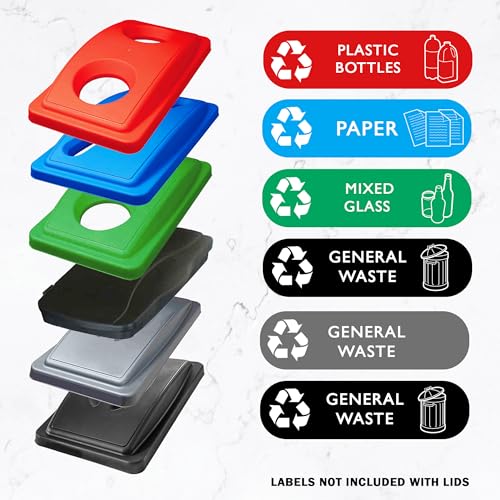 Chabrias Ltd Slim Bin Lids – UK Made Colour Coded Recycling Lids for Slimline Bins | Durable, Easy Fit | for Waste Segregation Waste Management Systems - Premium Home from Chabrias Ltd - Just £24.99! Shop now at Chabrias Ltd