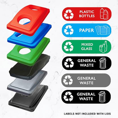 Chabrias Ltd Slim Bin Lids – UK Made Colour Coded Recycling Lids for Slimline Bins | Durable, Easy Fit | for Waste Segregation Waste Management Systems - Premium Home from Chabrias Ltd - Just £24.99! Shop now at Chabrias Ltd