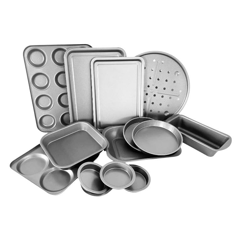 Chabrias Ltd Premium Non Stick Bakeware Set – Airfryer Safe Dishwasher Safe, BPA and PFOA Free Ideal for Baking, Roasting, Grilling UK Made Great for Students Gift Set - Premium Kitchen from Chabrias Ltd - Just £19.99! Shop now at Chabrias Ltd