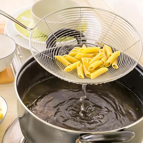 Chabrias Ltd Stainless Steel Strainer Fat Skimmer Ladle with Ergonomic Handle Wire Skimmer Spoon with Spider Mesh Filter for Frying, Straining, and Skimming – Heavy Duty - Premium Kitchen from Chabrias Ltd - Just £6.99! Shop now at Chabrias Ltd