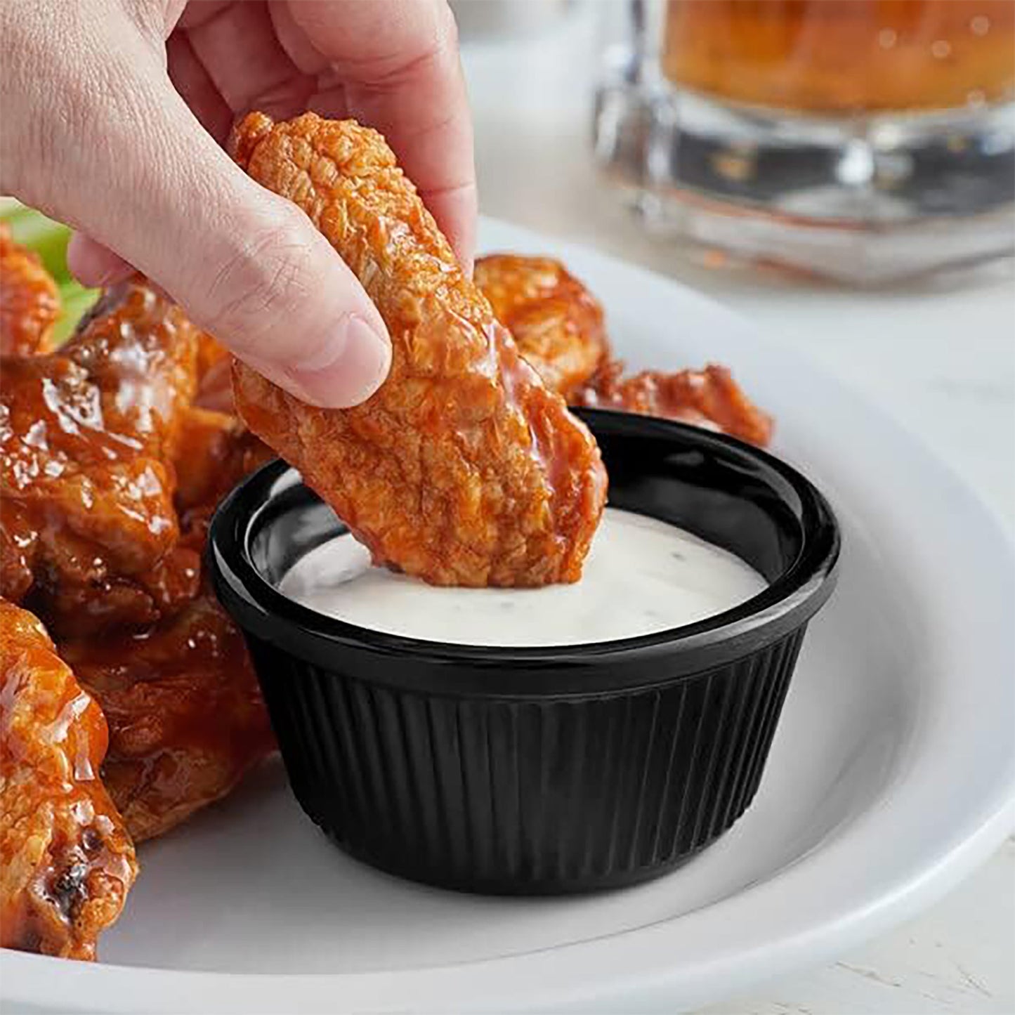 Black Fluted Ramekins 1oz, 1.5oz, 2oz - Made in UK - Premium Ramekin from Chabrias Ltd - Just £11.99! Shop now at Chabrias Ltd