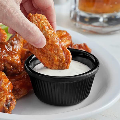 Black Fluted Ramekins 1oz, 1.5oz, 2oz - Made in UK - Premium Ramekin from Chabrias Ltd - Just £11.99! Shop now at Chabrias Ltd