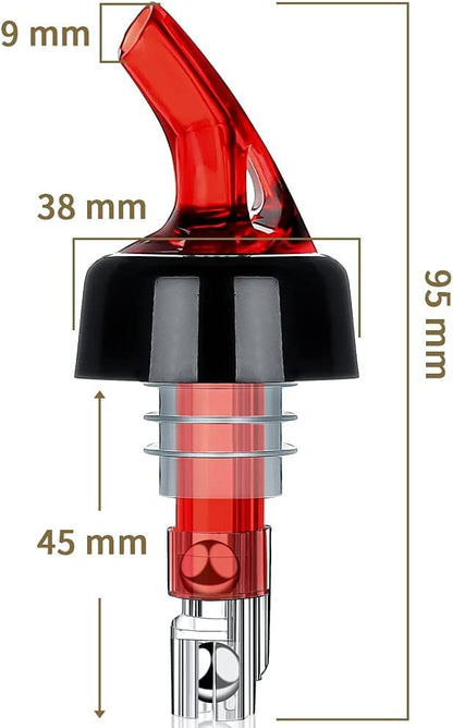 Bottle Pourers, Set of 6 25ml Quick Shot Spirit Measure Pourer Spouts Drinks Wine Cocktail Alcohol Automatic Dispenser Home Bar Tools Made in England by Chabrias Ltd - Premium Kitchen from Chabrias Ltd - Just £12.99! Shop now at Chabrias Ltd