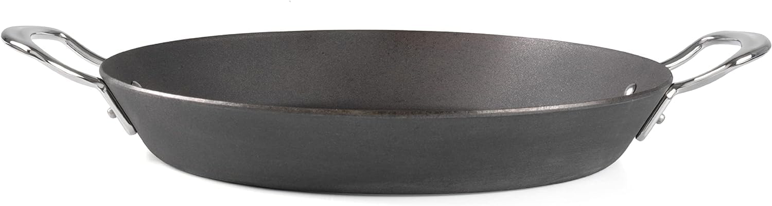 Samuel Groves Professional Seasoned Carbon Steel Range Frying Pan, Balti Dish, Paella Pan and BBQ Melting Pot, Indestructible Construction for Cooking Any Dish UK Made - Premium Kitchen from Samuel Groves - Just £33.25! Shop now at Chabrias Ltd