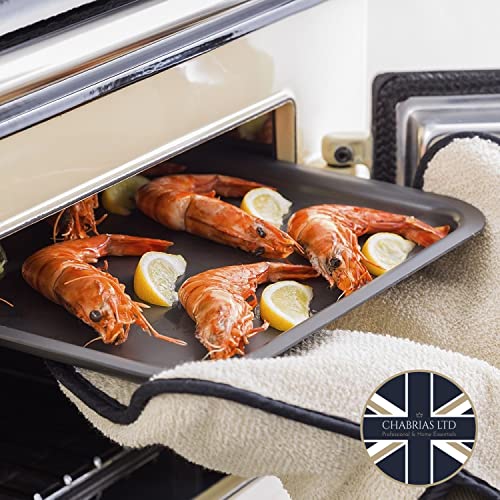 Chabrias Set of 4 Large Oven Baking Trays, 35 x 25 cm Double Non Stick Coating, British Made - Premium Kitchen from Chabrias Ltd - Just £12.99! Shop now at Chabrias Ltd