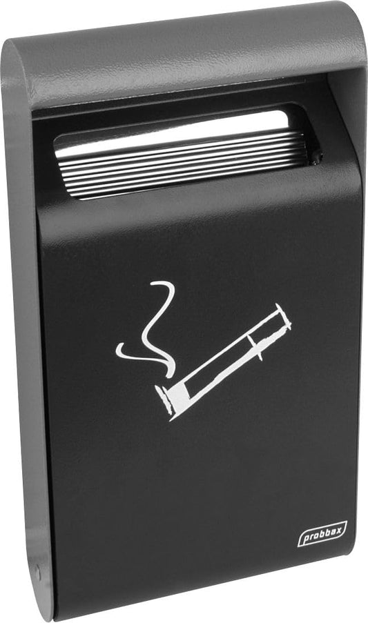 Probbax Wall Ashtray, Stainless Steel, Black, 6 x 25 x 15 cm - Premium Home from Probbax - Just £54.14! Shop now at Chabrias Ltd