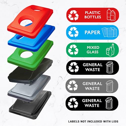 Chabrias Ltd Slim Bin Lids – UK Made Colour Coded Recycling Lids for Slimline Bins | Durable, Easy Fit | for Waste Segregation Waste Management Systems - Premium Home from Chabrias Ltd - Just £24.99! Shop now at Chabrias Ltd