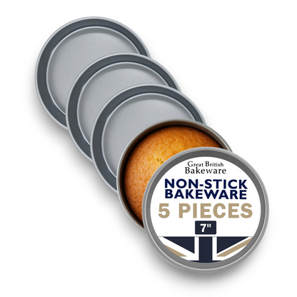 Non-Stick Sandwich Cake Tin, 7" (5 piece) - Premium Kitchen from Chabrias Ltd - Just £12.99! Shop now at Chabrias Ltd