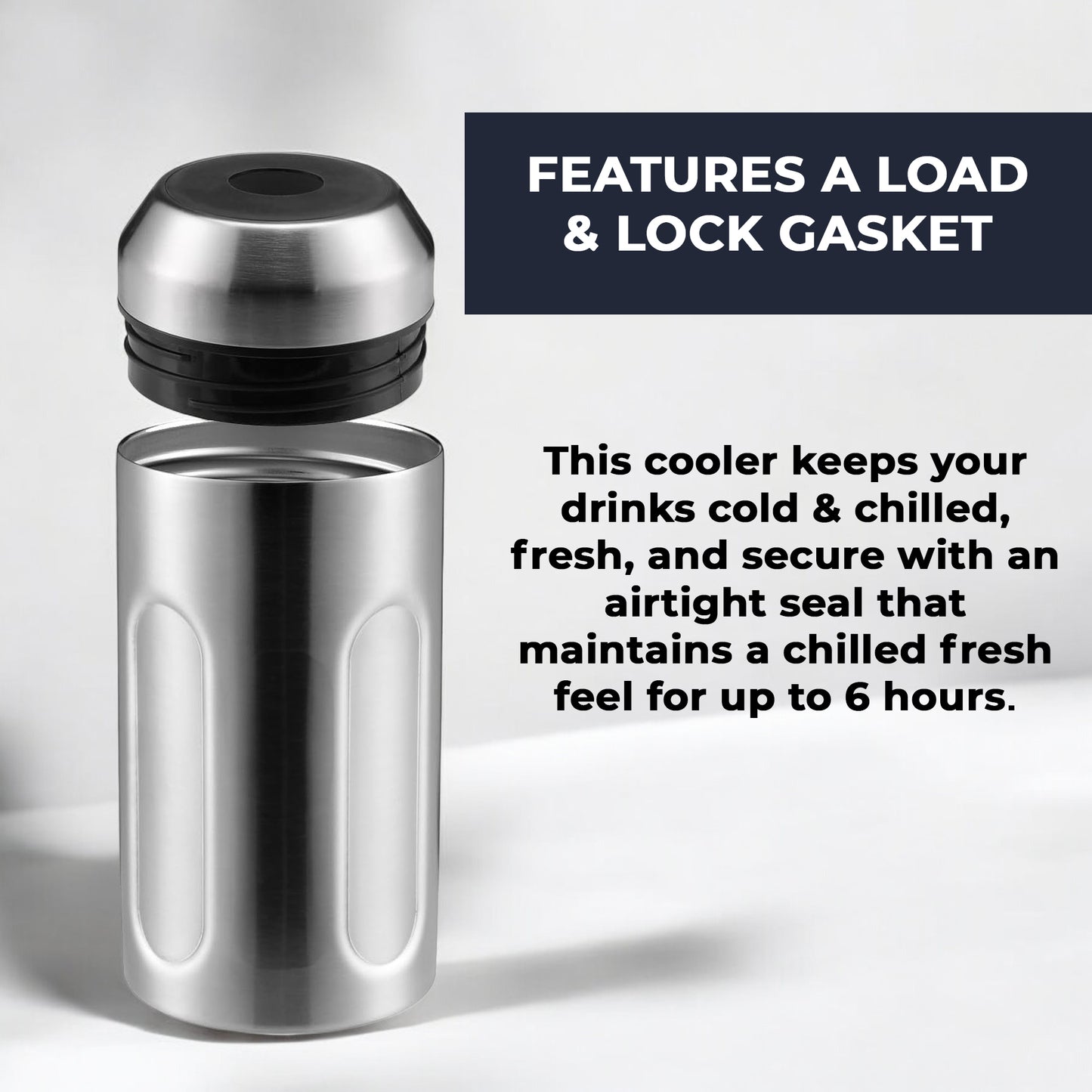 Iceless Wine Cooler & Corkscrew Bottle Opener Set, Stainless Steel Wine & Champagne Chiller