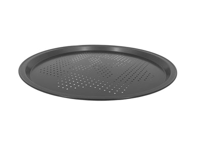 14.5” Perforated Pizza Pan & Chip Crisping Tray - Carbon Steel Non-Stick Pizza Tray for Crispy Bases