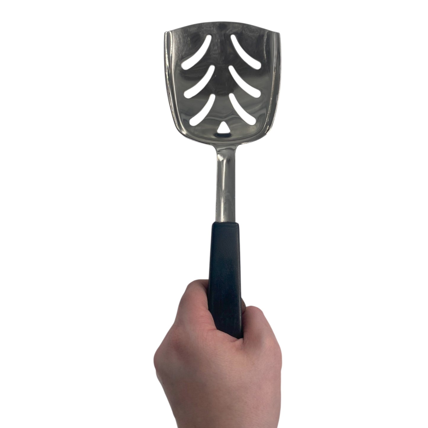 Le Buffet Slotted Chip Scoop – Stainless Steel with Heat-Resistant Handle (Black) - Premium Kitchen from Chabrias Ltd - Just £7.99! Shop now at Chabrias Ltd