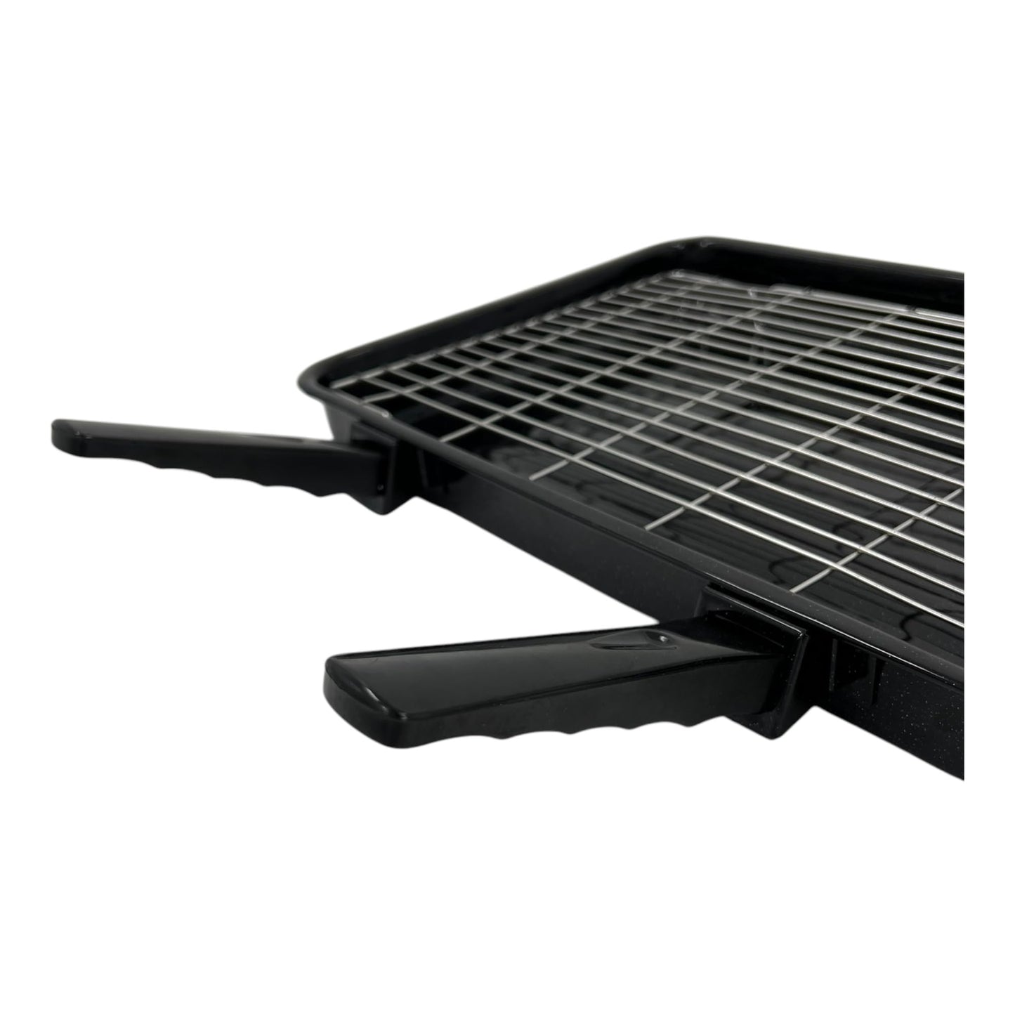 Vitreous Enamel Grill Pan & Handle, Wire Rack UK Made - Premium Kitchen from Samuel Groves - Just £23.99! Shop now at Chabrias Ltd