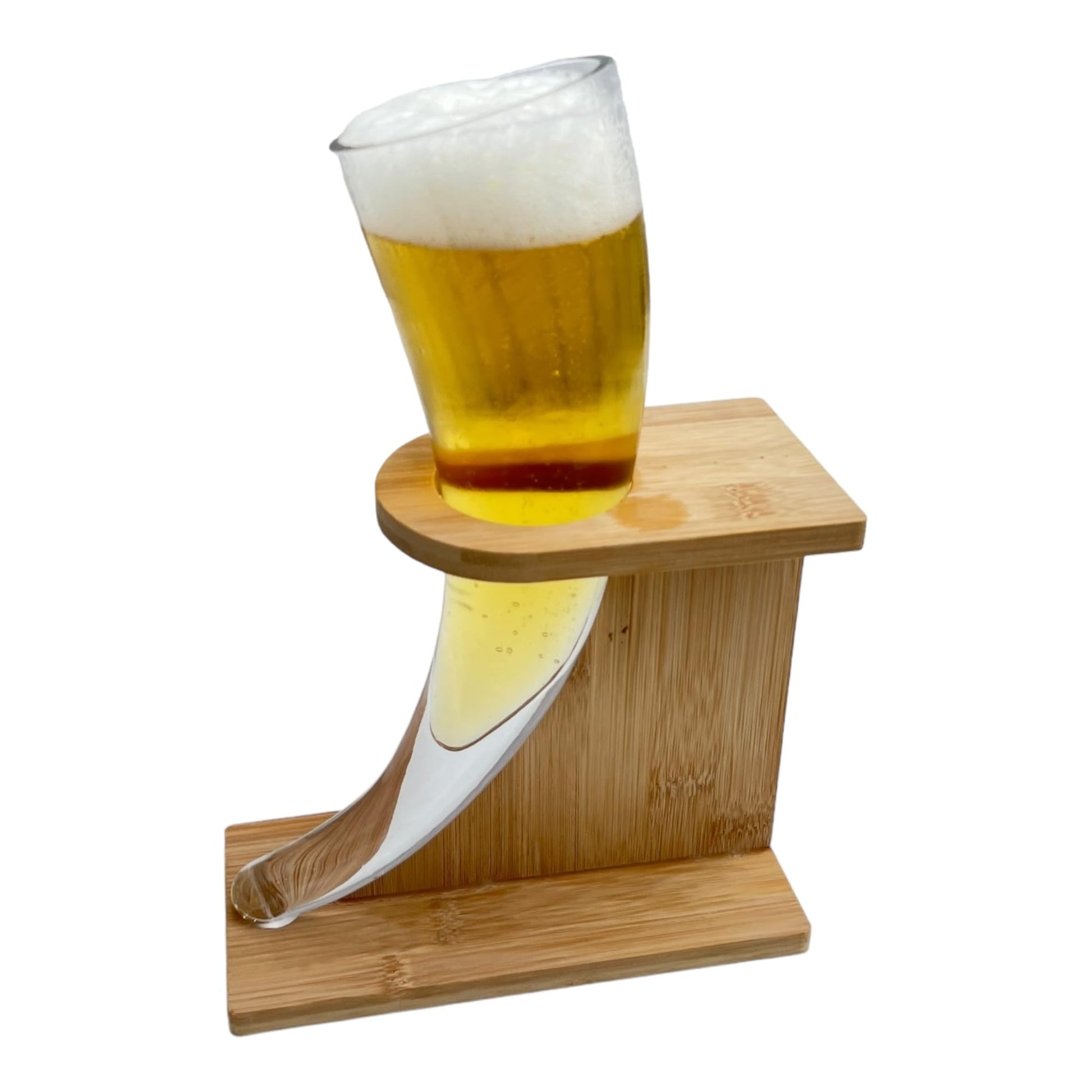 Chabrias Ltd Unique Viking Beer Horn Glass with Stand - 17oz/480ml, Novelty Drinking Vessel Gift - Premium Kitchen from Chabrias Ltd - Just £17.99! Shop now at Chabrias Ltd