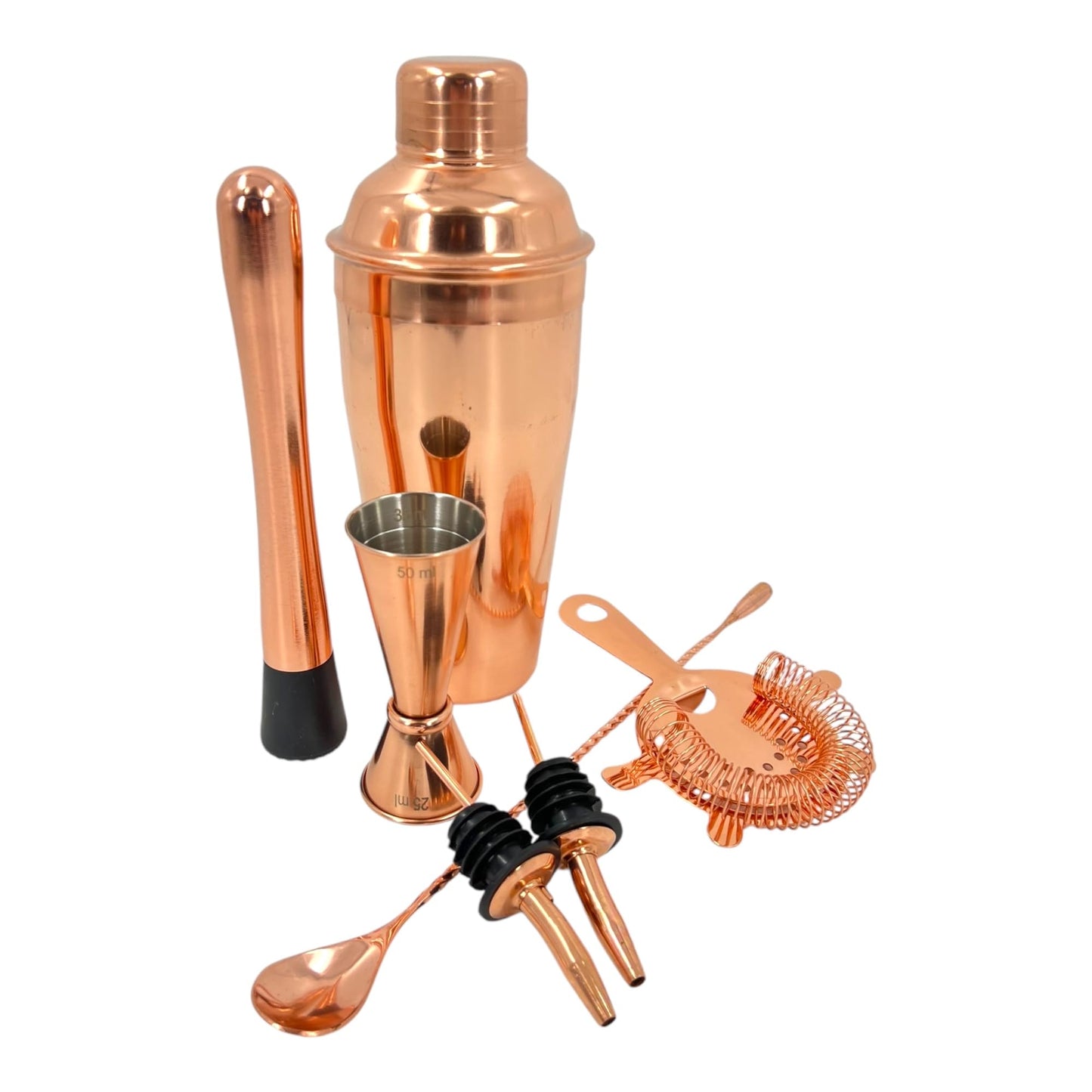 Premium Stainless Steel Cocktail Shakers Set,Cocktail Making Kit, Cocktail Set, Shaker, Jigger, Muddler, Strainer, Pourers, Mixing Spoon, Bar Blade & More - Premium Home from Chabrias Ltd - Just £9.49! Shop now at Chabrias Ltd