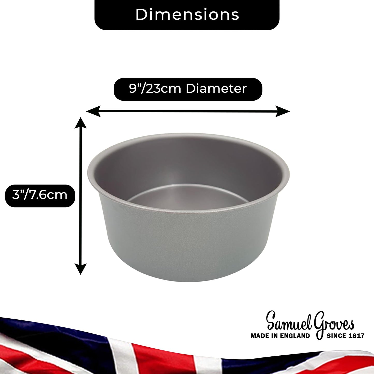 2 x Deep Round Cake Tin (9 inch) - Premium Kitchen from Samuel Groves - Just £10.99! Shop now at Chabrias Ltd