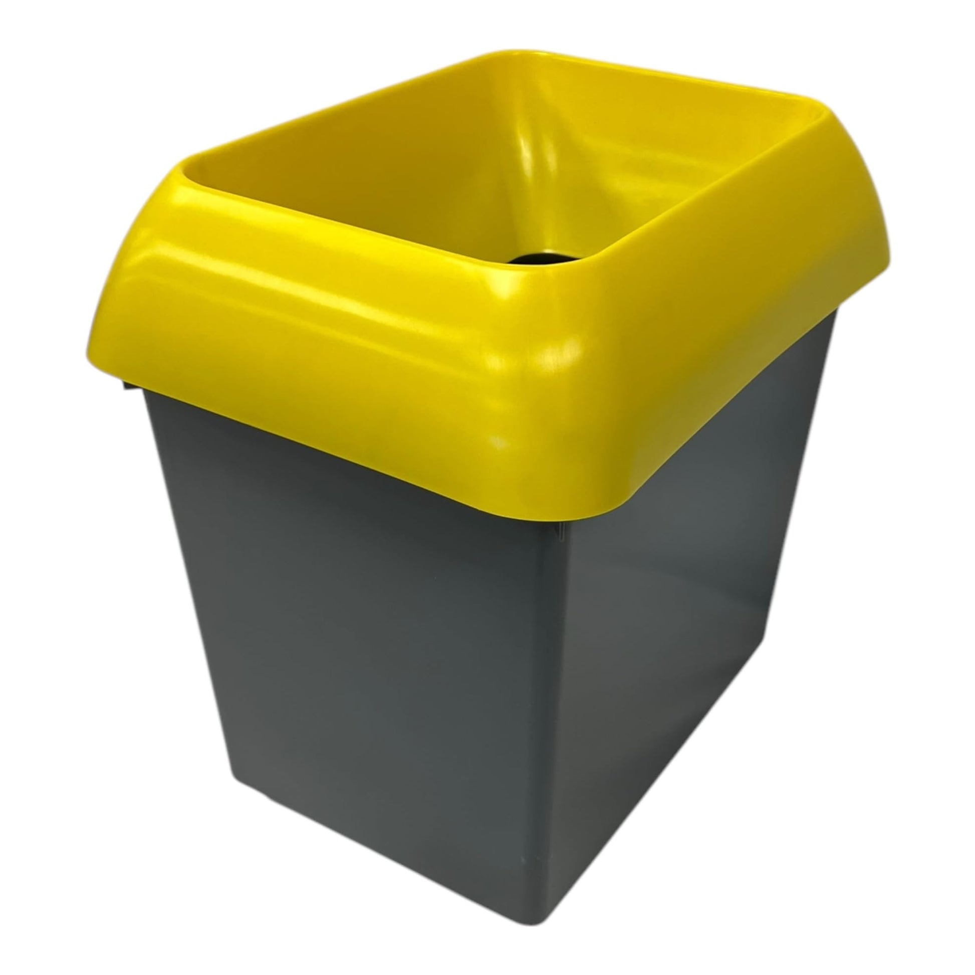 30 Litre Recycling Bin With Yellow Lid & Mixed Textiles Sticker Included - Premium BISS from Chabrias Ltd - Just £23.99! Shop now at Chabrias Ltd