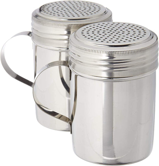 12x Stainless Steel 10oz Dredger Shaker with Handle - Premium Kitchen from Chabrias Ltd - Just £18.04! Shop now at Chabrias Ltd