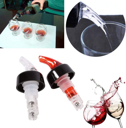 Bottle Pourers, Quick Shot Spirit Measure Pourer Spouts Drinks Wine Cocktail Alcohol Automatic Dispenser Home Bar Tools Made in England by Chabrias (6 x 30ml, Red) - Premium Kitchen from Chabrias Ltd - Just £12.34! Shop now at Chabrias Ltd