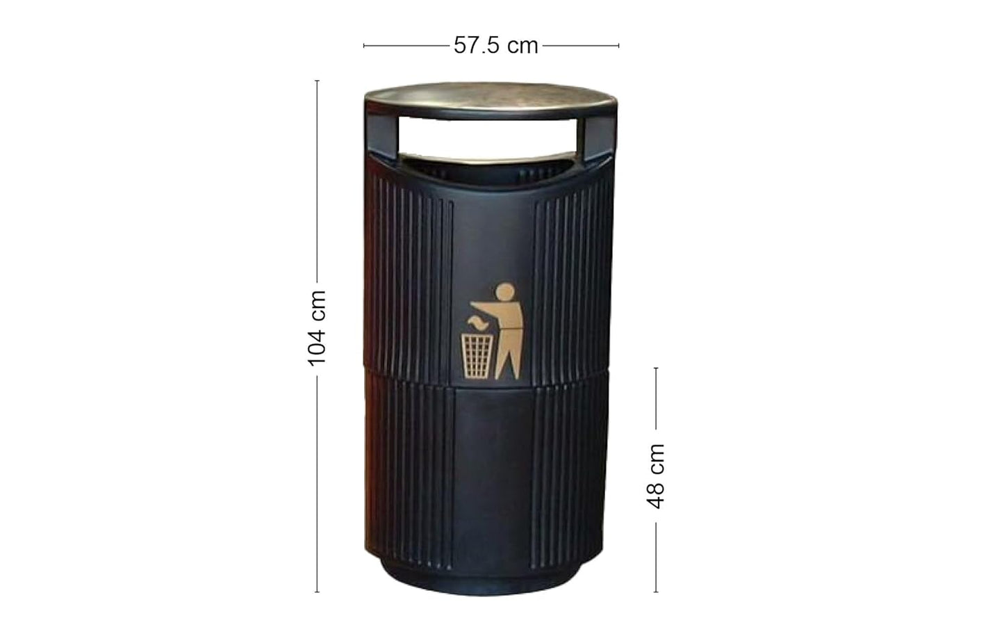 Outdoor Sack Holder Bin, Hooded Top with Galvanised Liner, 94L - Premium Bins from Chabrias Ltd - Just £214.99! Shop now at Chabrias Ltd