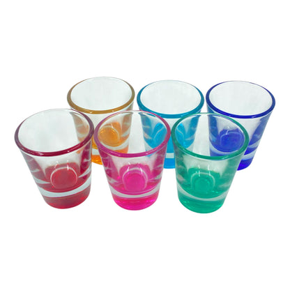 Chabrias Ltd 6 Colour Heavy Base Shot Glass Set, 44ml Shot Glass, Shot Glasses, Vodka, Whisky, Sambuca, Shots, Party Shot Glasses, Shot Glasses Set, Glass Shot Glasses, Espresso Shot Glass, Shot Cups - Premium Kitchen from Chabrias Ltd - Just £18.99! Shop now at Chabrias Ltd