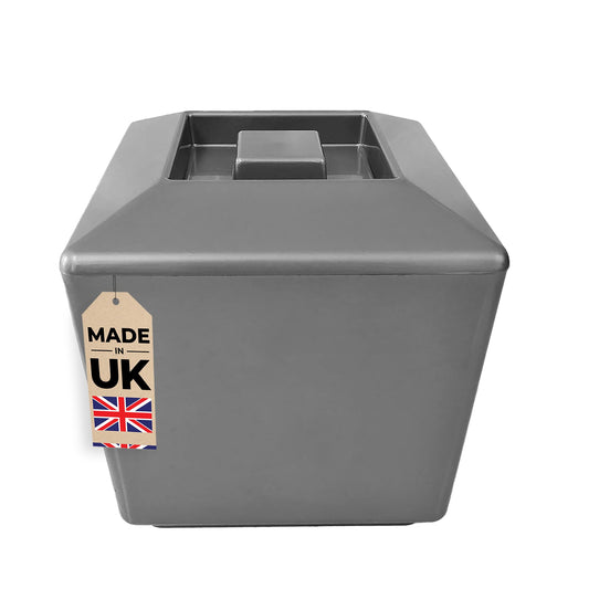 5 Litre Square Plastic Ice Bucket With Lid Double Walled Insulation Silver - Premium Kitchen from Chabrias Ltd - Just £14.24! Shop now at Chabrias Ltd