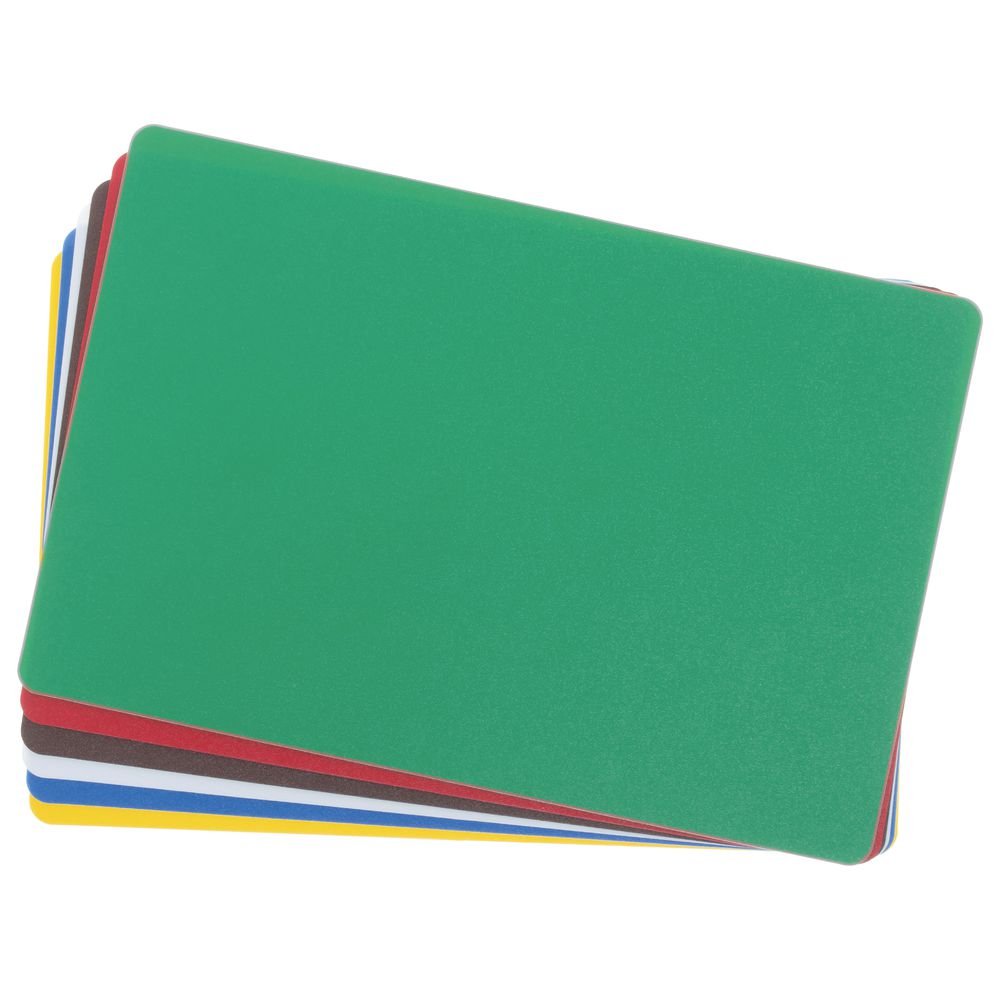 SaferFood Solutions Colour Coded Cutting Mats Set - Chopping Board Set for Raw Meat, Raw Fish, Cooked Meats, Salad & Fruit Products, Vegetable Products, Bakery & Dairy Products - Premium BISS from Tablecraft - Just £12.34! Shop now at Chabrias Ltd