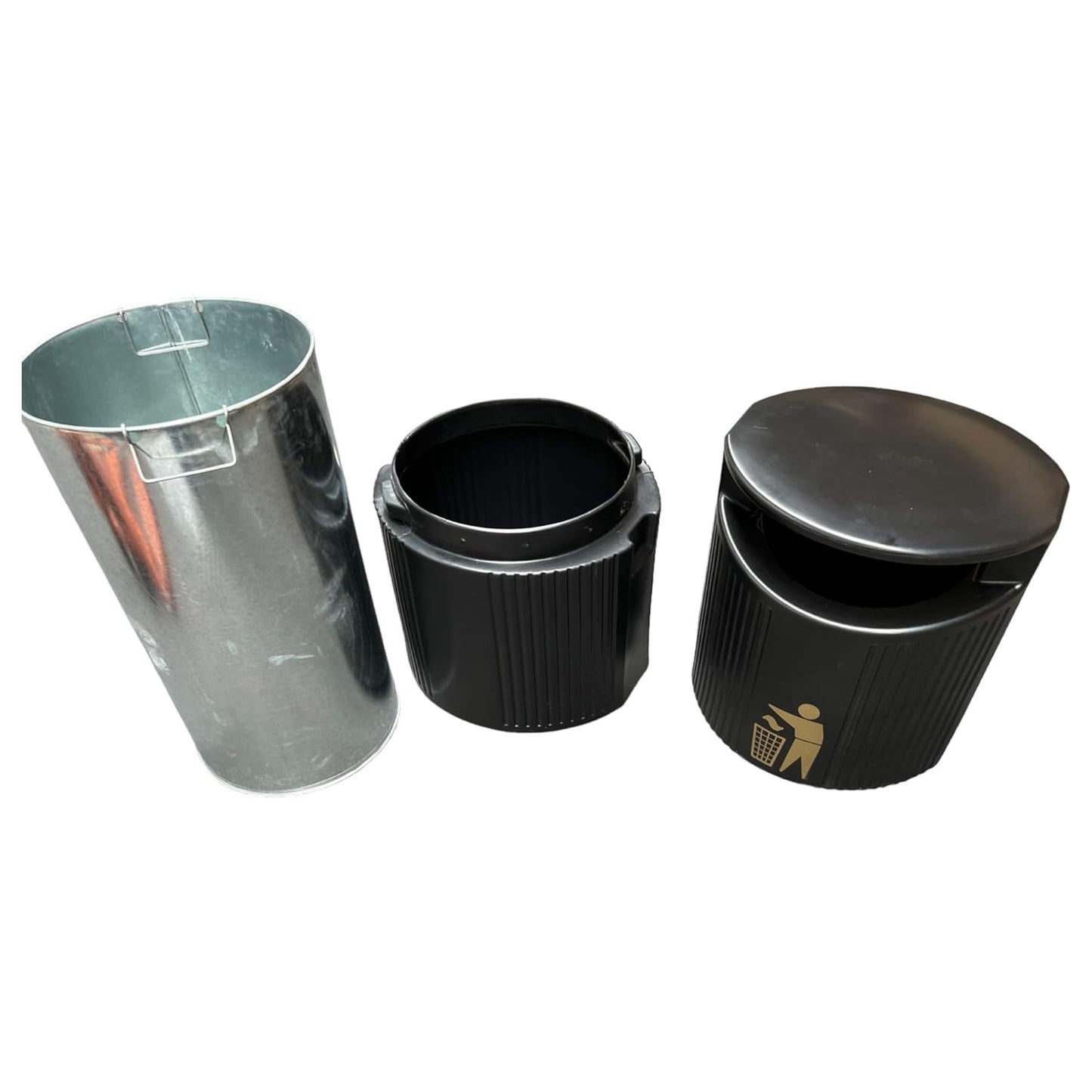 Outdoor Sack Holder Bin, Hooded Top with Galvanised Liner, 94L - Premium Bins from Chabrias Ltd - Just £214.99! Shop now at Chabrias Ltd