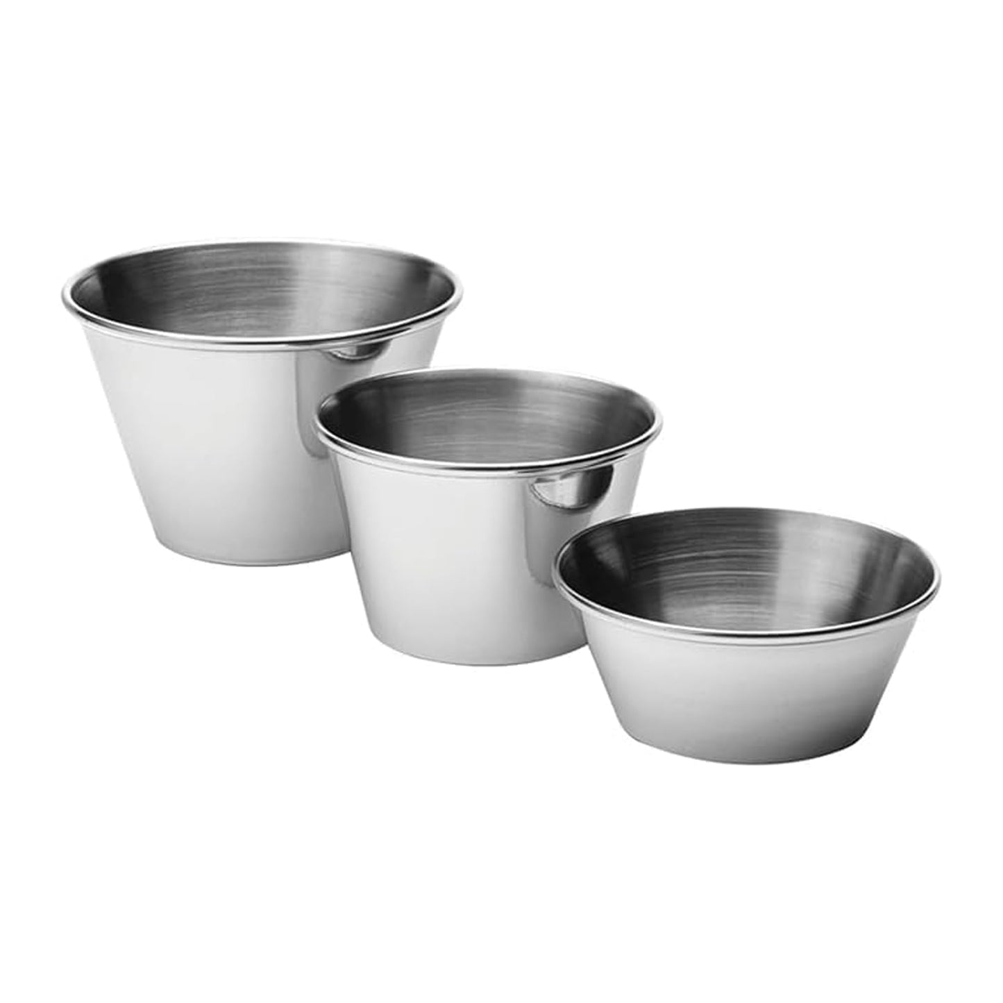 12 Pack Stainless Steel Condiment Sauce Ramekin Cups - Premium Kitchen from Chabrias Ltd - Just £8.54! Shop now at Chabrias Ltd