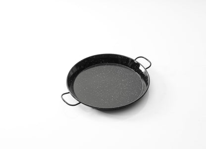 Chabrias Enamelled Carbon Steel Pan (Naturally Non-Stick) Paella Pan 32 cm Traditional Valencian Design for Authentic Mediterranean Flavours - Premium Kitchen from Chabrias Ltd - Just £15.19! Shop now at Chabrias Ltd