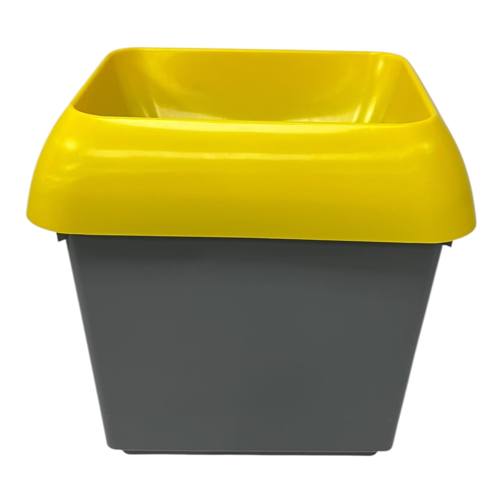 30 Litre Recycling Bin With Yellow Lid & Mixed Textiles Sticker Included - Premium BISS from Chabrias Ltd - Just £23.99! Shop now at Chabrias Ltd
