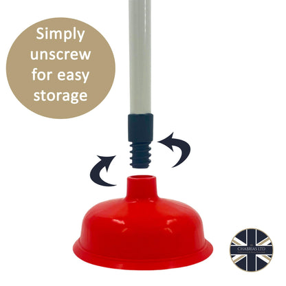 Chabrias Ltd Sink & Drain Plunger for Bathroom, Kitchen, Work, 140 mm Suction Cup, Durable - Premium Home Improvement from Chabrias Ltd - Just £6.99! Shop now at Chabrias Ltd