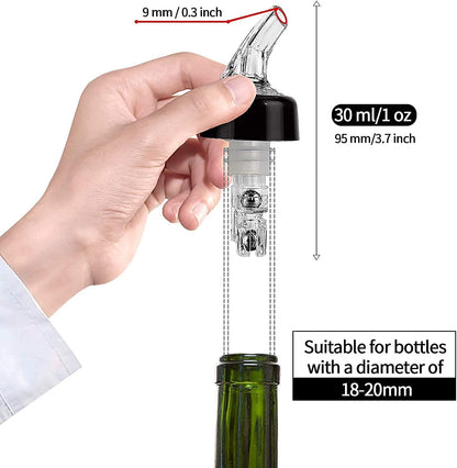 Chabrias Bottle Pourers, Quick Shot Spirit Measure Pourer Spouts Drinks Wine Cocktail Alcohol Automatic Dispenser Home Bar Tools UK Made (12 x 30ml) - Premium Kitchen from Chabrias Ltd - Just £21.84! Shop now at Chabrias Ltd